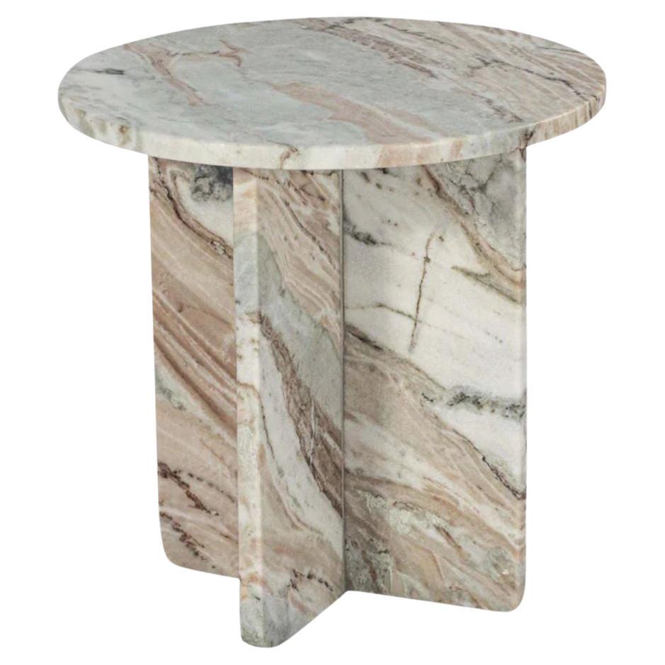 Table d'appoint circulaire en marbre en vente