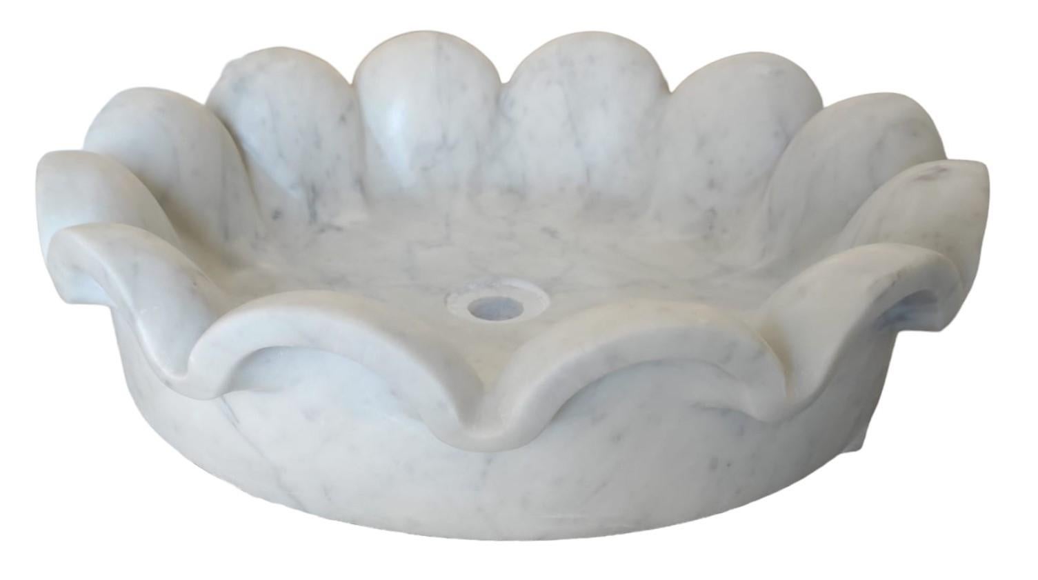 XXIe siècle et contemporain Vasque circulaire en marbre Stone en vente
