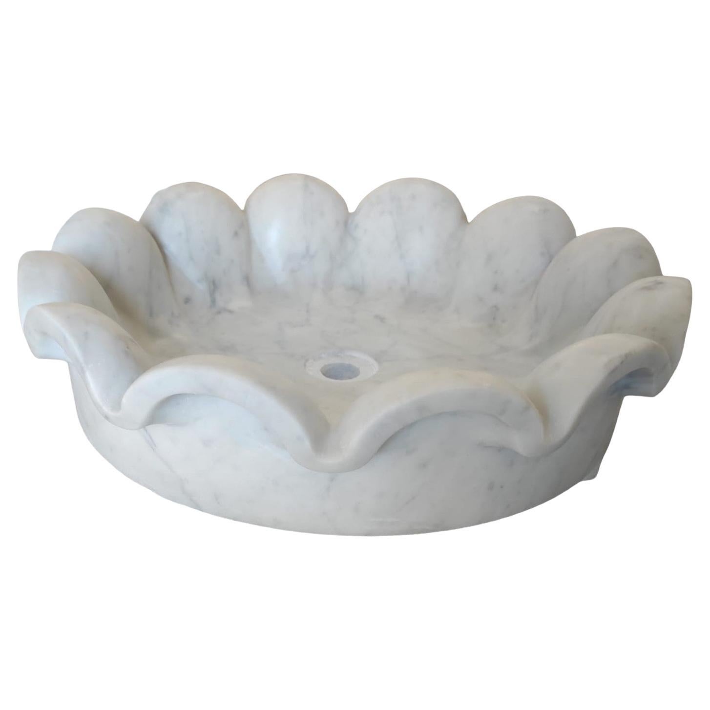 Vasque circulaire en marbre Stone en vente 1