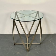 Circular Mid-Century Modern Aluminum Side / End Table by John Vesey, Sculptural