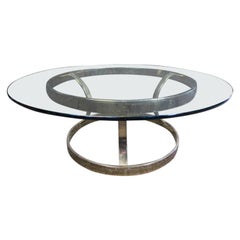 Vintage Circular Mid-Century Modern Coffee Table