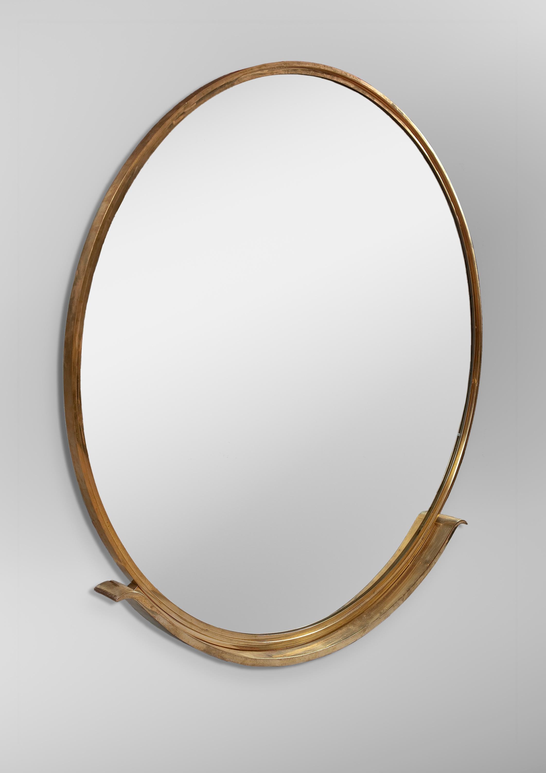 French Circular Mirror by JM Lelouch Edition  For Sale