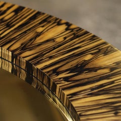 Espejo de marco ancho serie modernista en ébano blanco real