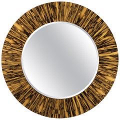 Modernist series Wide Frame Mirror in Royal White Ebony