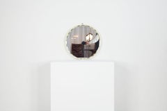 Vintage Italian Circular Mirror Decorated with Shells