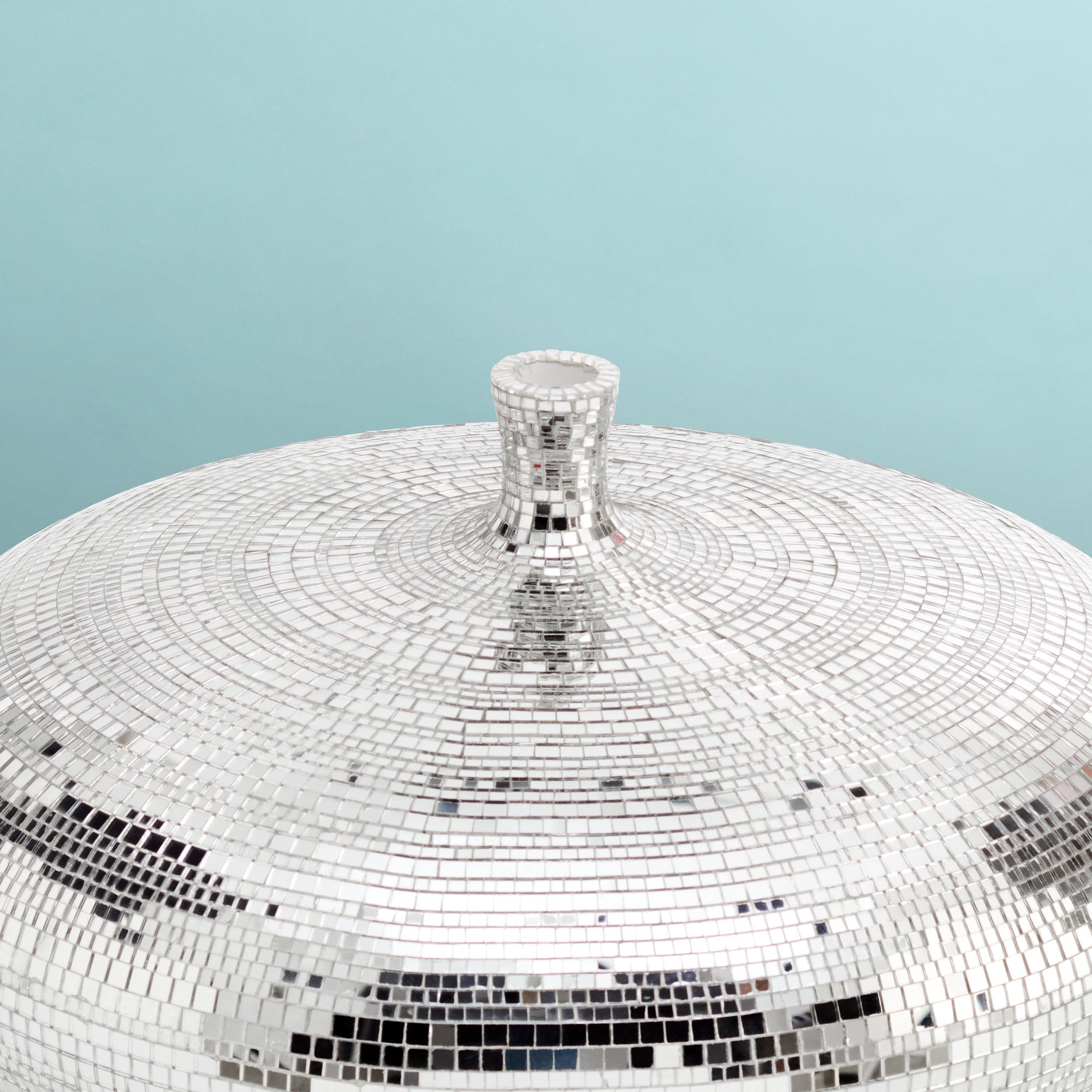 Modern Circular Mirrored Vase in Mosaic For Sale