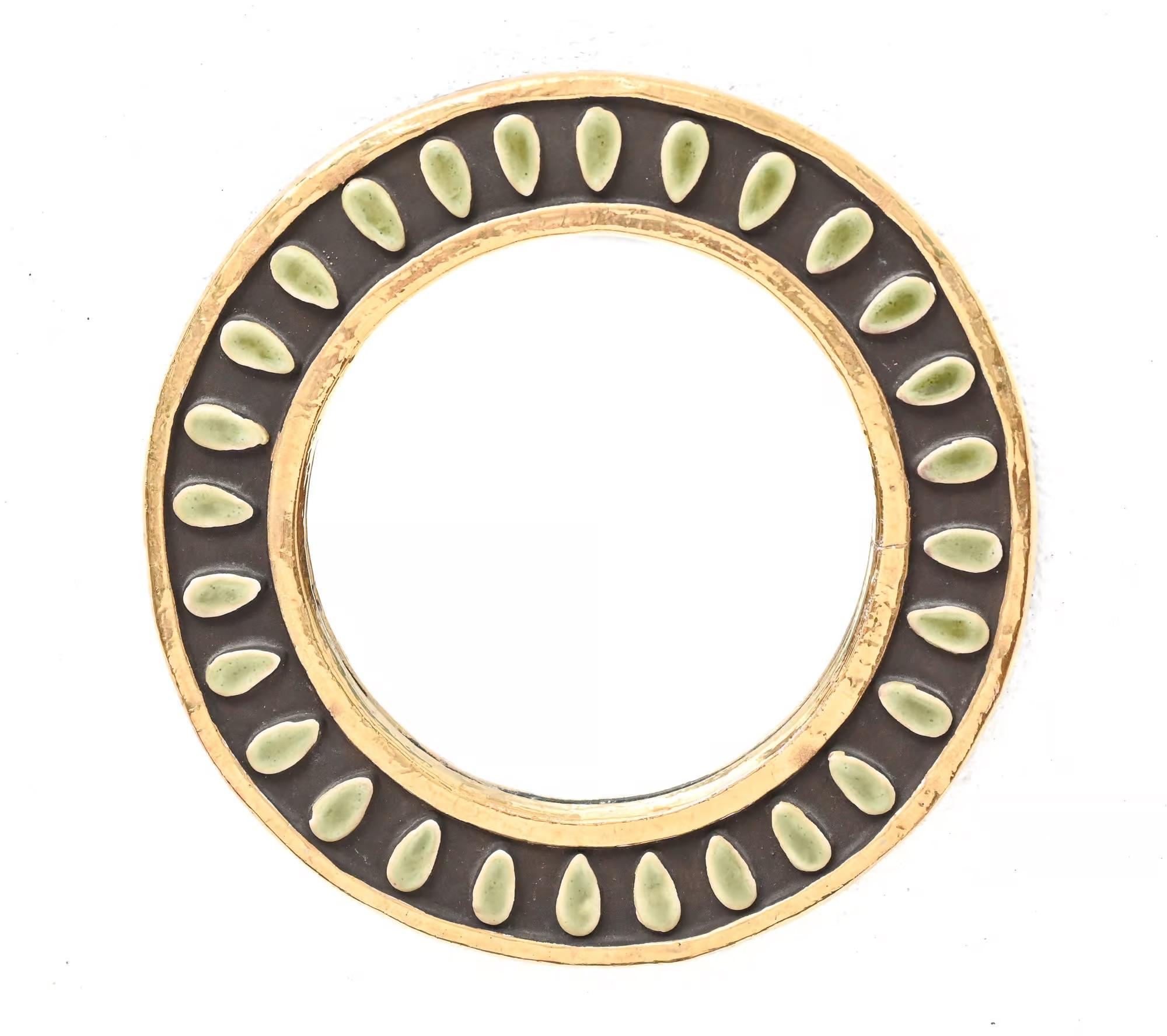 XX secolo Specchio circolare Mithé Espelt Amandes in vendita