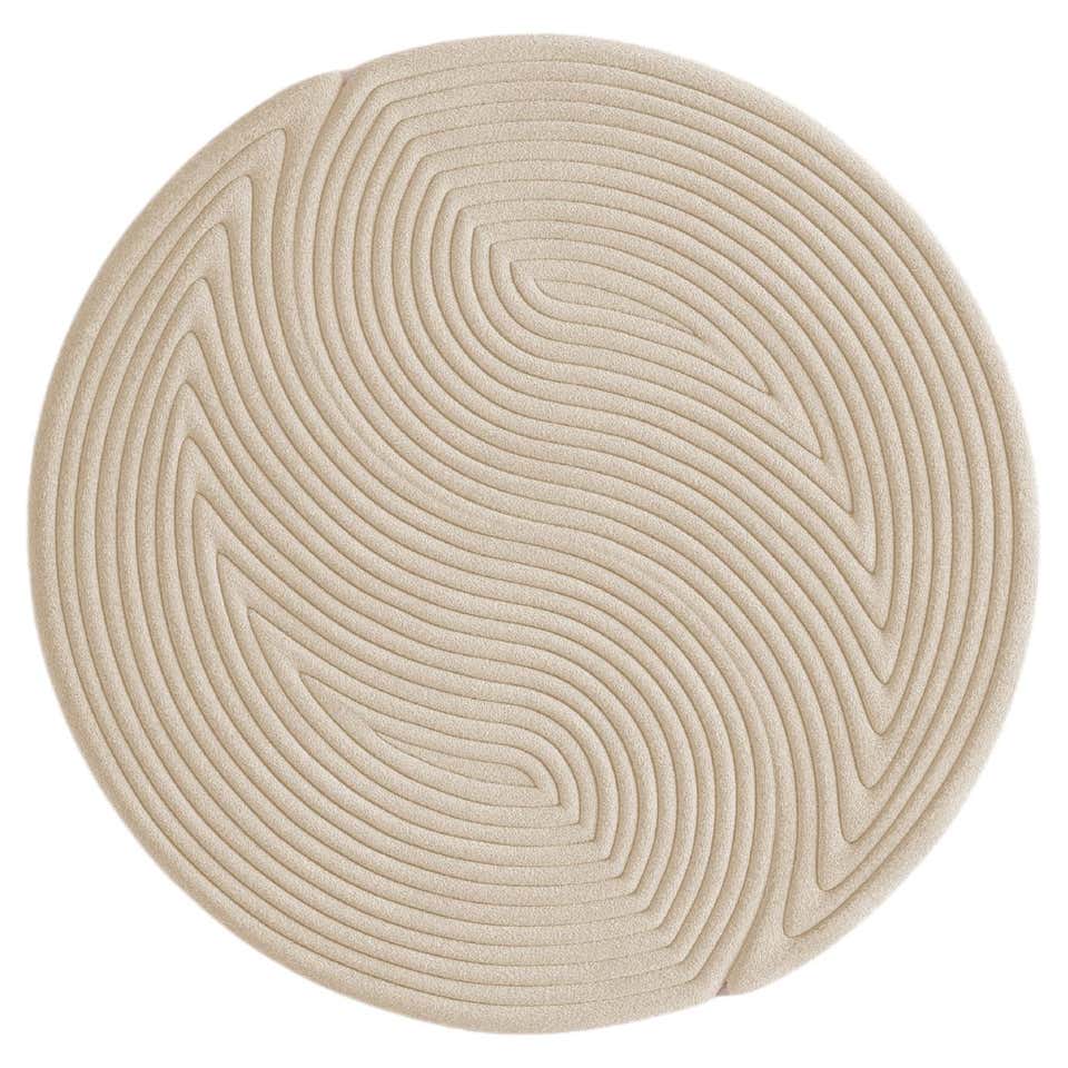Pool Braided Wool Contemporary Circular Abstract Sculptural Rug For ...