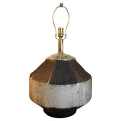 Runde Keramiklampe mit achteckigem Octagonmuster