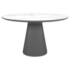 Circular Outdoor Eleanor Dining Table in Fiberglass with Dekton Top
