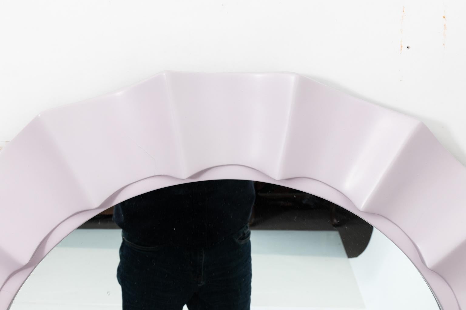 pink scalloped mirror