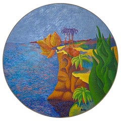 Circular Pointillism Painting by Marc R. Rubin