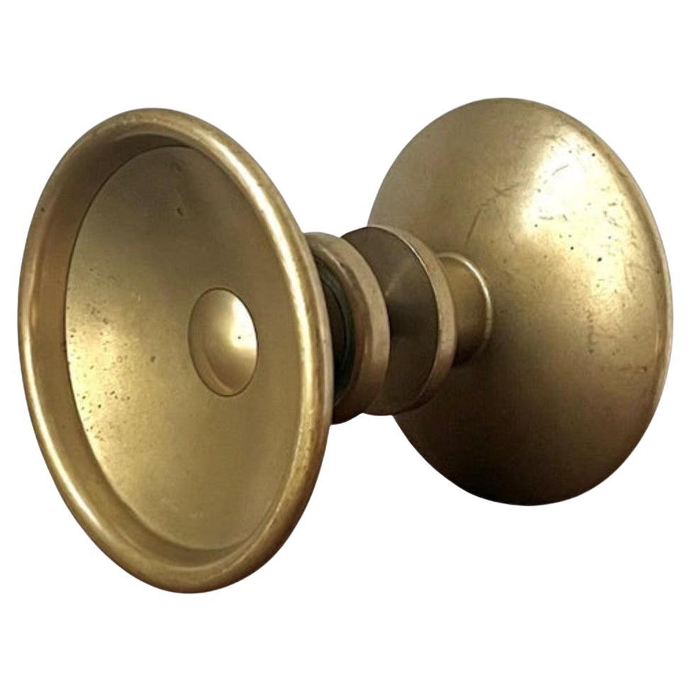 Poignée de porte circulaire en laiton, milieu du 20e siècle, Angleterre