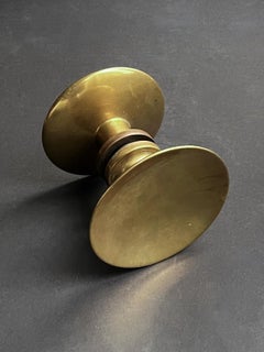 Poignée de porte circulaire Push-and-and-Pull en bronze, milieu du 20e siècle, France [II]