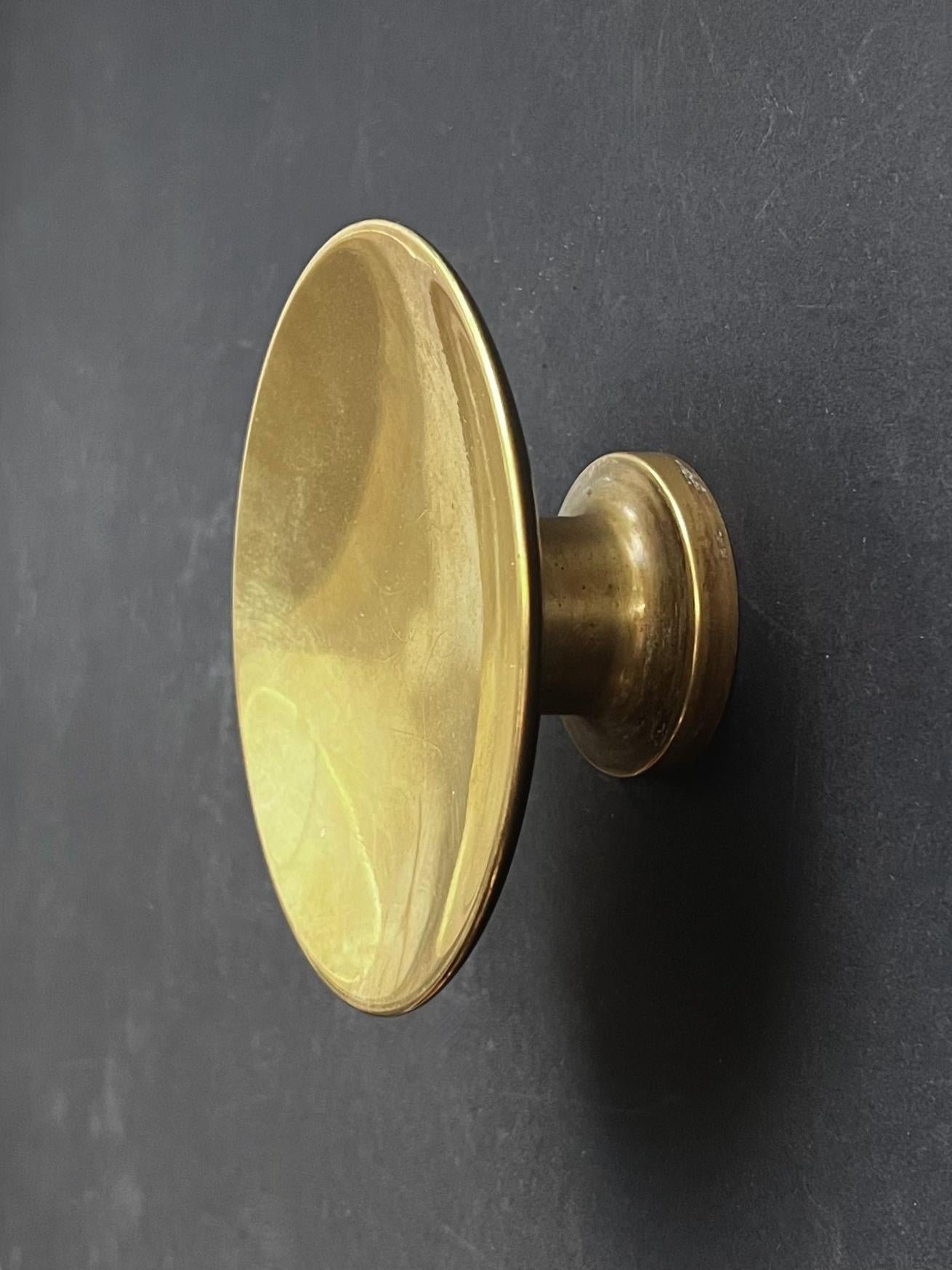 Mid-Century Modern Circular Push-and-Pull Door Handle in Bronze, Mid-20th Century, France [II]