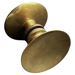 Vintage Circular Push-and-Pull Door Handle in Bronze, Mid-20th Century, France [II]