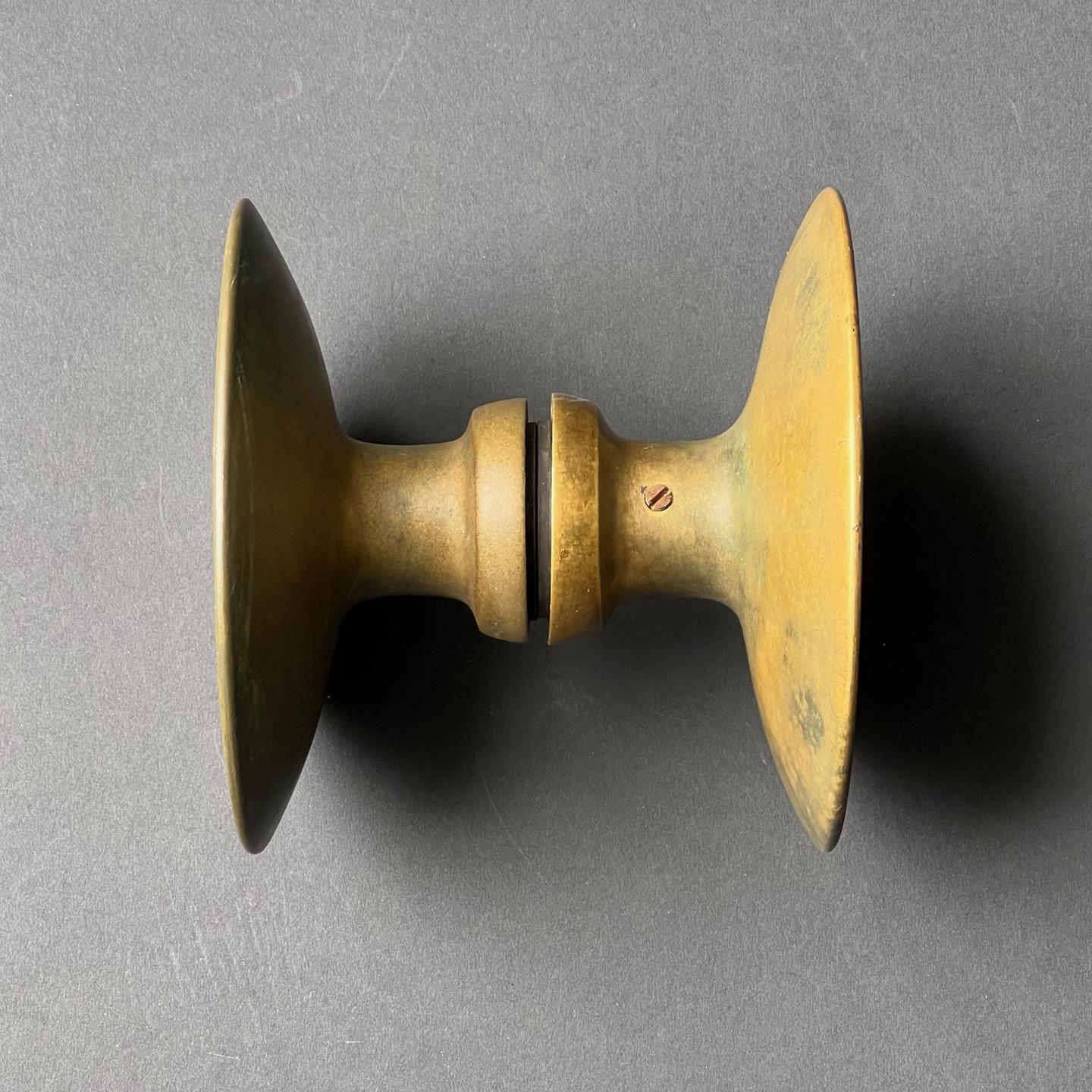 Circular Push-Pull Door Handle in Bronze, Mid-20th Century, France 1