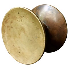 Circular Push-Pull Door Handle in Bronze, Mid-20th Century, France