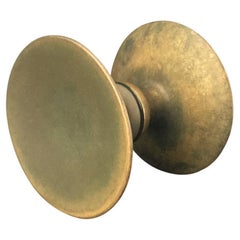 Runder kreisförmiger Türgriff mit Push-Pull-Griff aus Bronze, Mitte des 20. Jahrhunderts, Frankreich