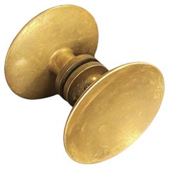 Vintage Circular Push-Pull Door Handle in Bronze, Mid-20th Century, France