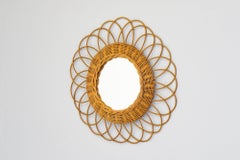 Circular Rattan Mirror