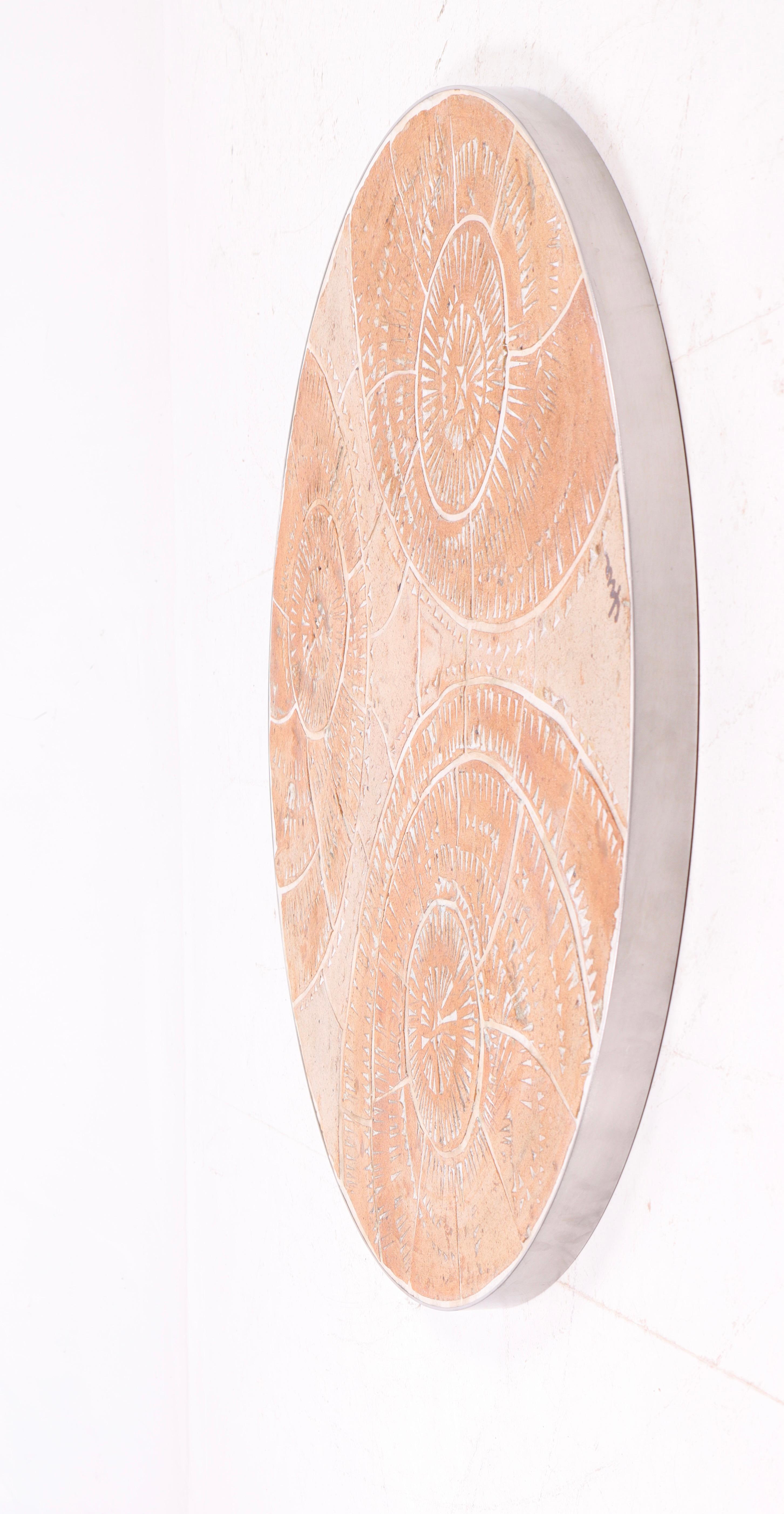 Danish Circular Relief by Tue Poulsen, Denmark, 1970s For Sale