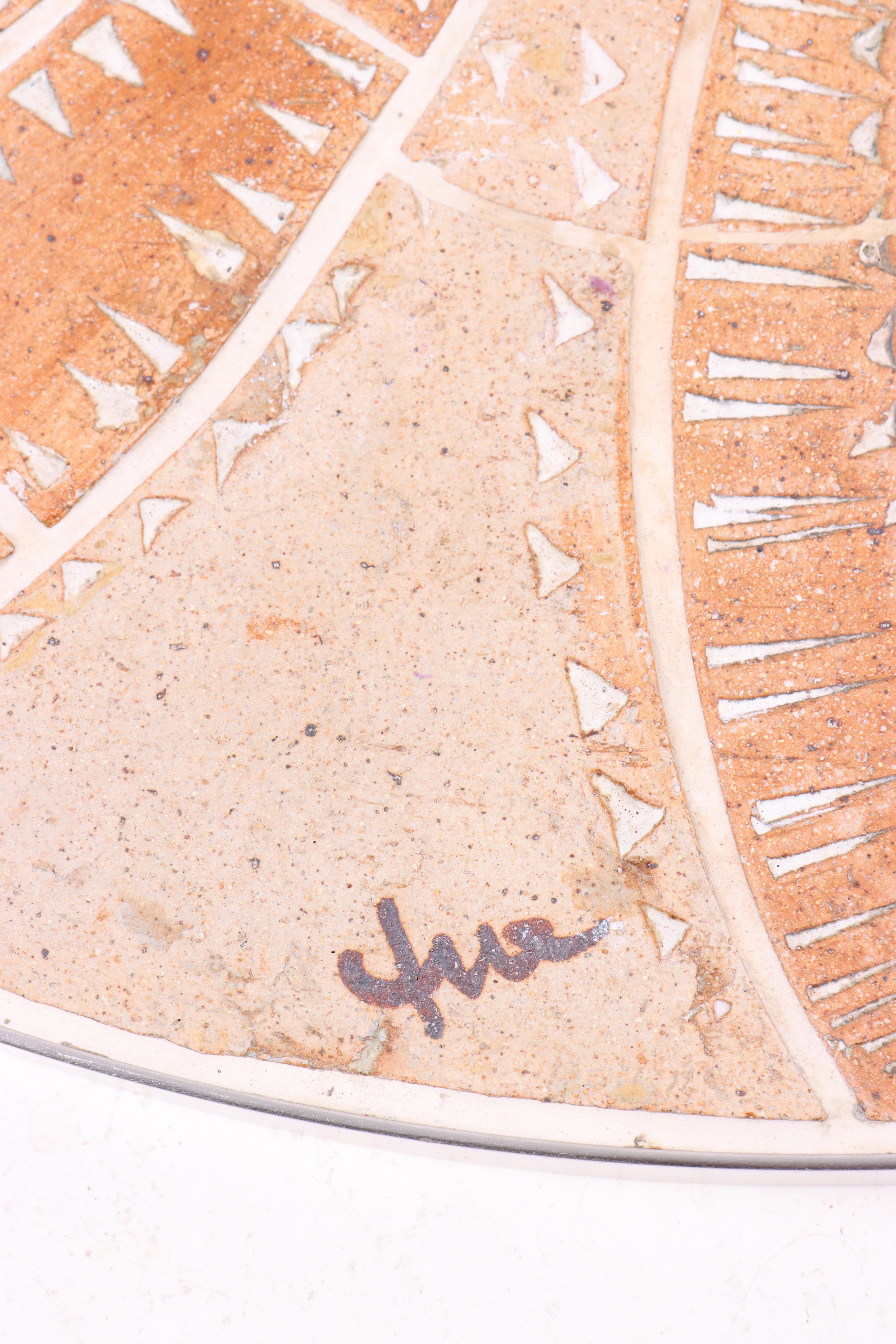 Hand-Crafted Circular Relief by Tue Poulsen, Denmark, 1970s For Sale