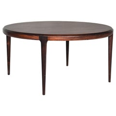Circular Rosewood 283 Coffee Table by Johannes Andersen for CFC Silkeborg, 1960s