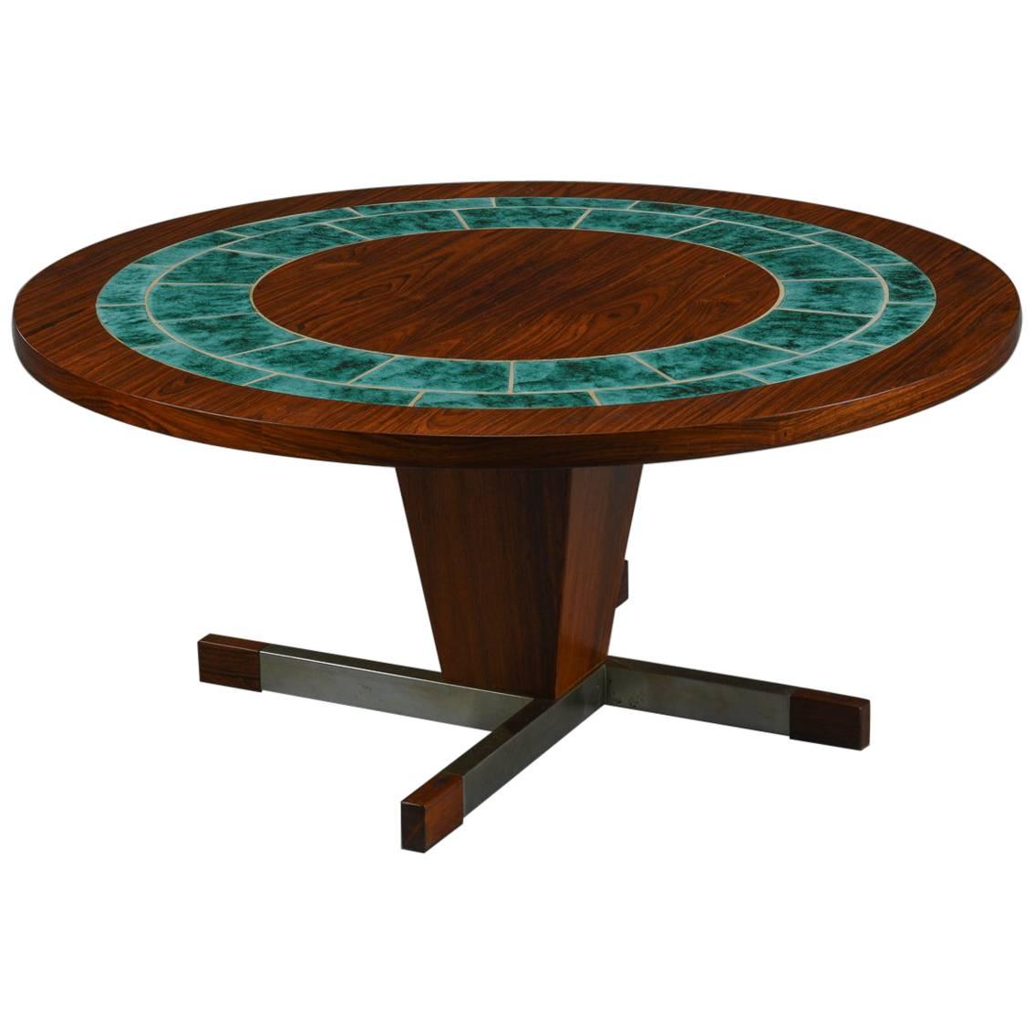 Circular Rosewood Coffee Table For Sale