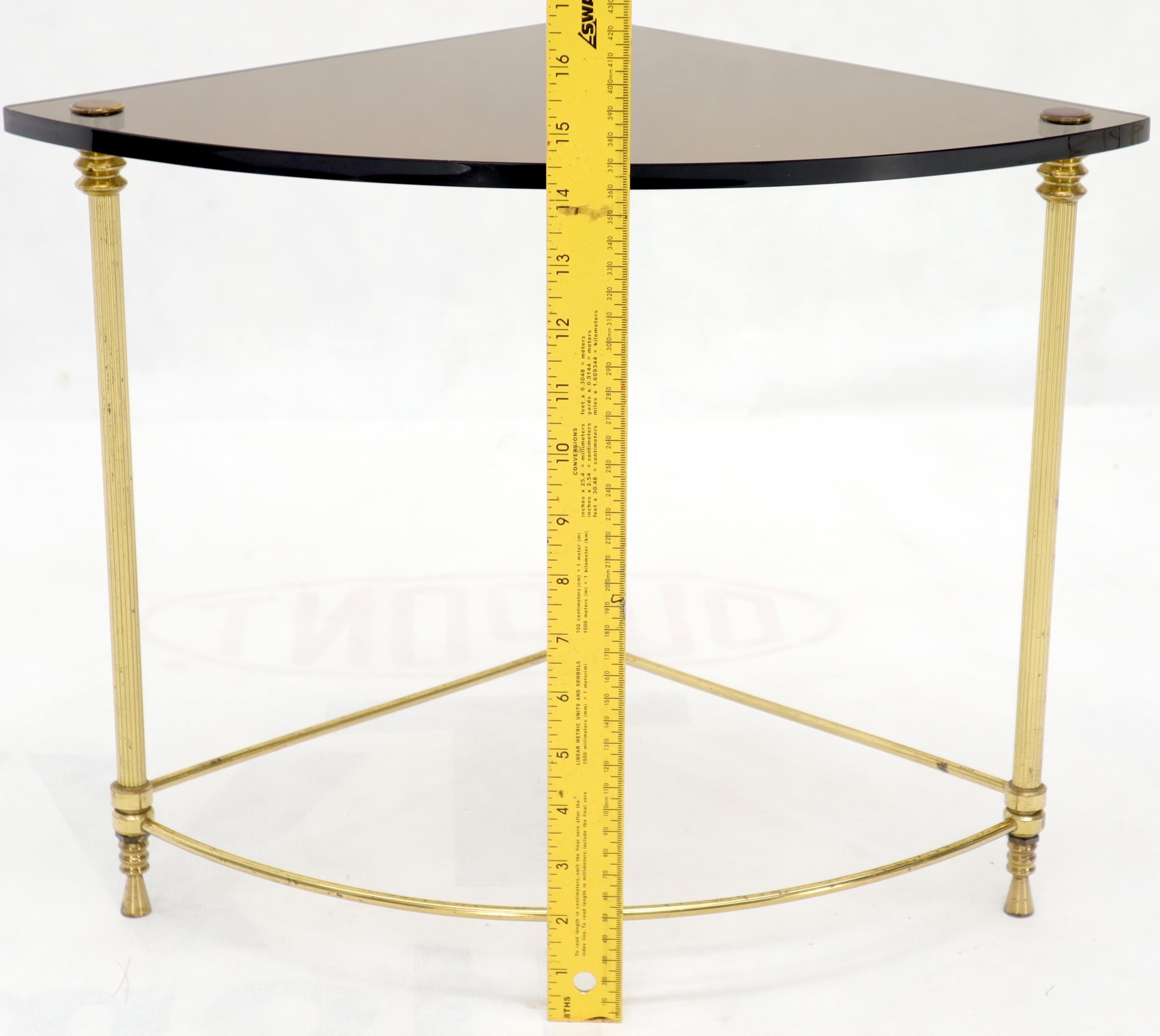 Circular Round Smoked Glass Brass Legs Nesting Coffee Table For Sale 10