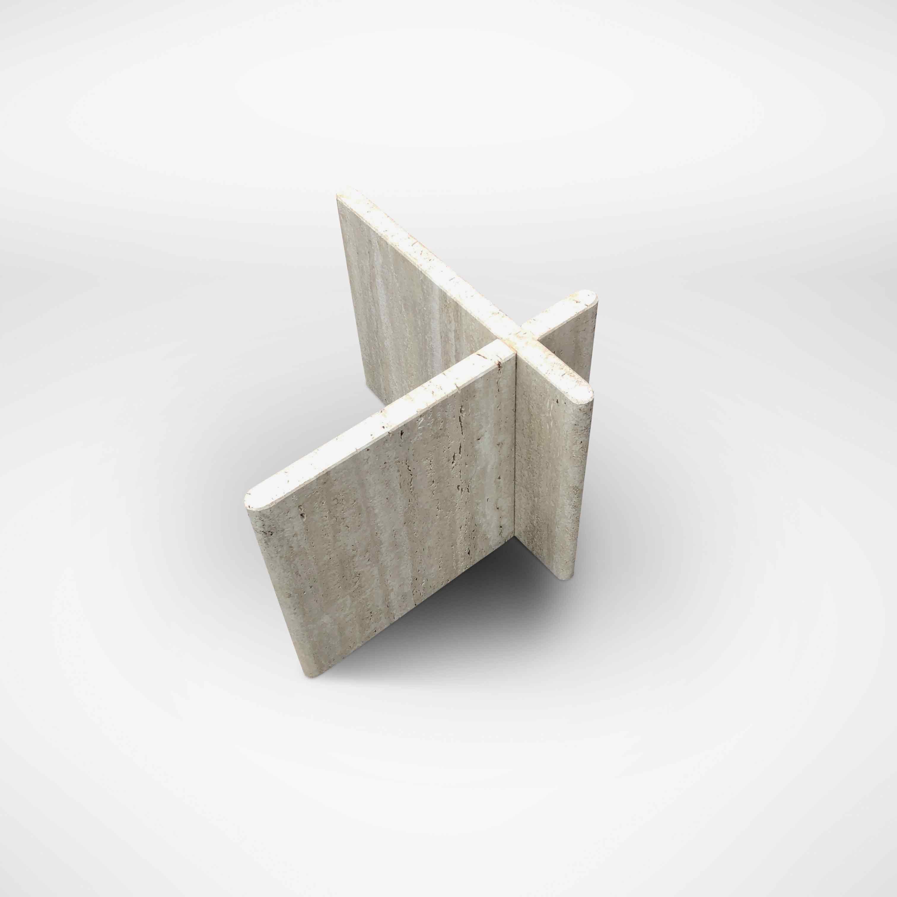 Circular Round Travertine Coffee Table, Italy, 1970s In Good Condition In Hemiksem, VAN