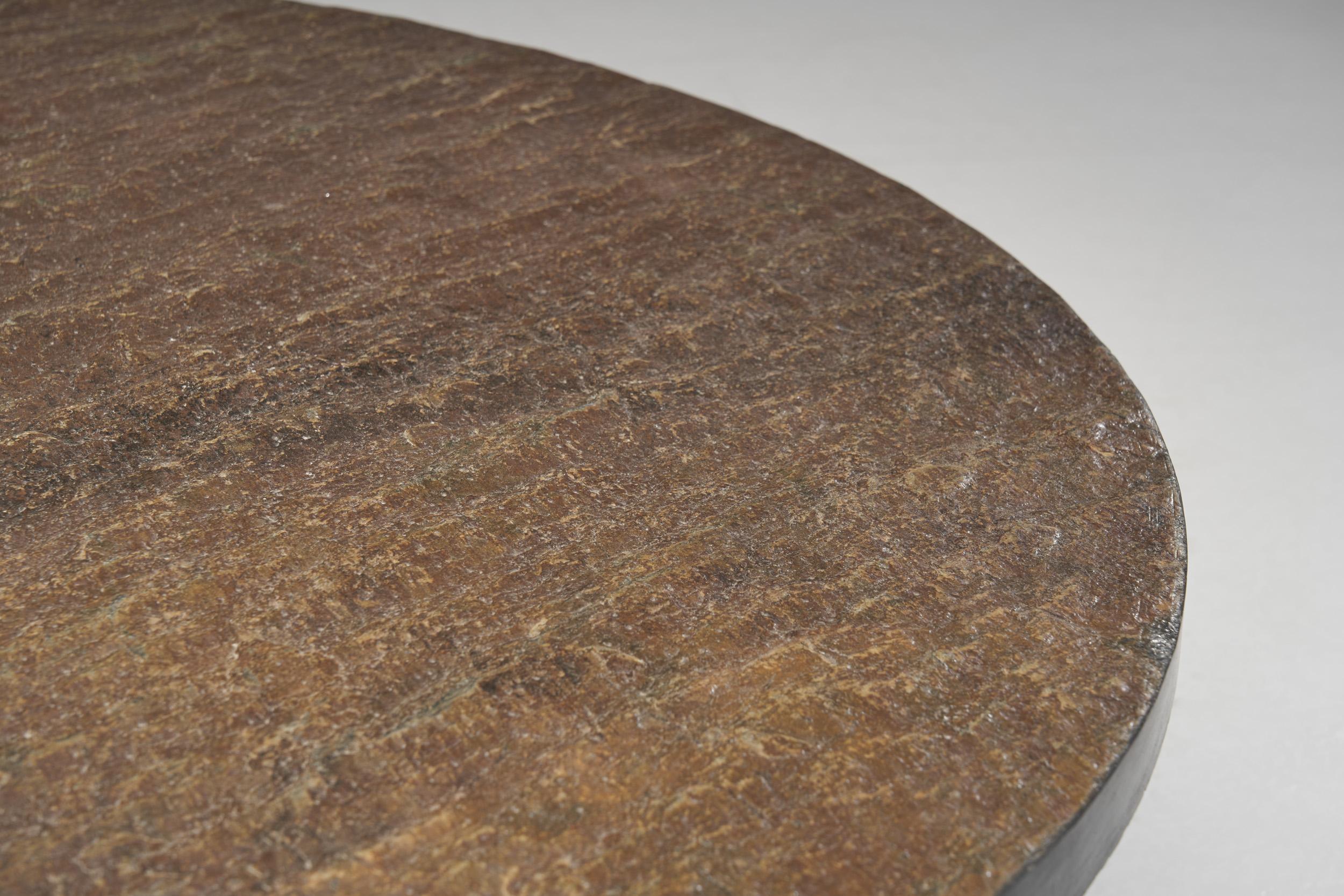 Circular Rustic Tripod Coffee Table, Europe ca 1950s 4