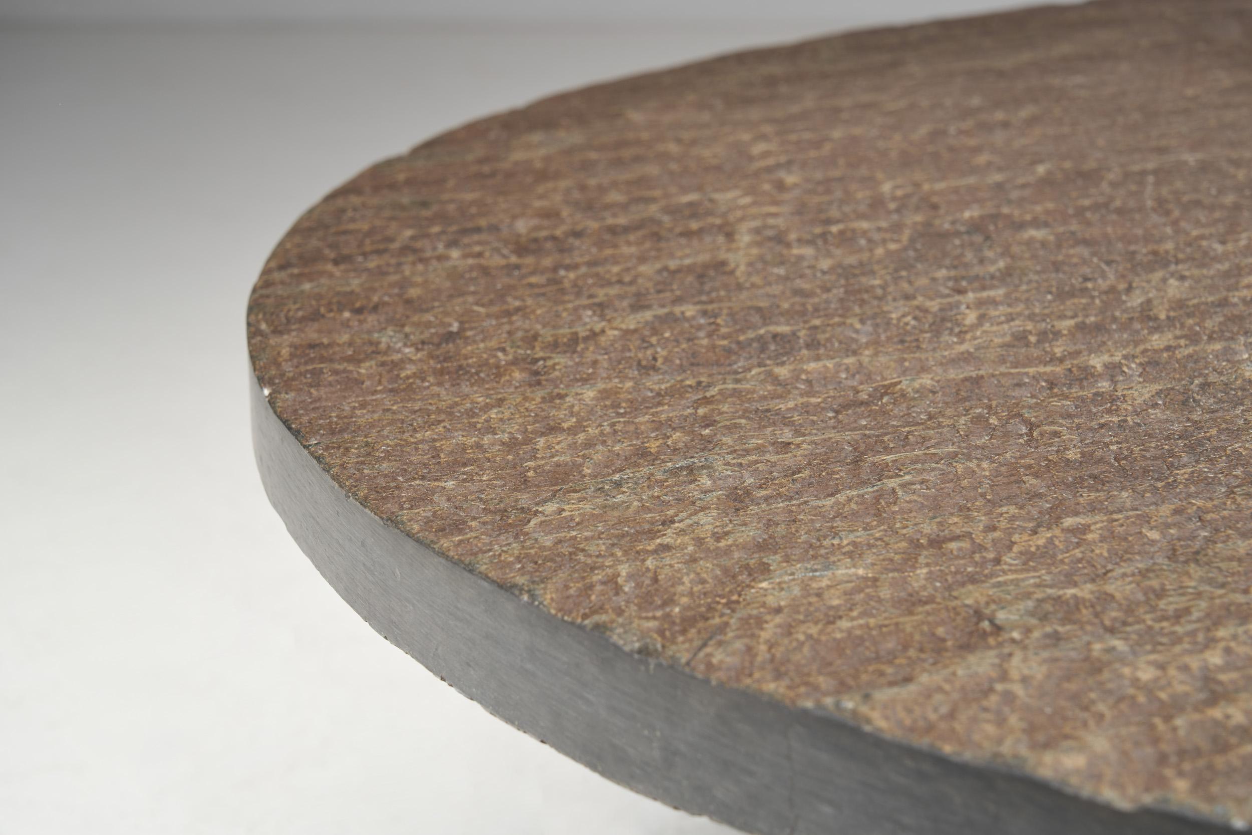 Circular Rustic Tripod Coffee Table, Europe ca 1950s 5