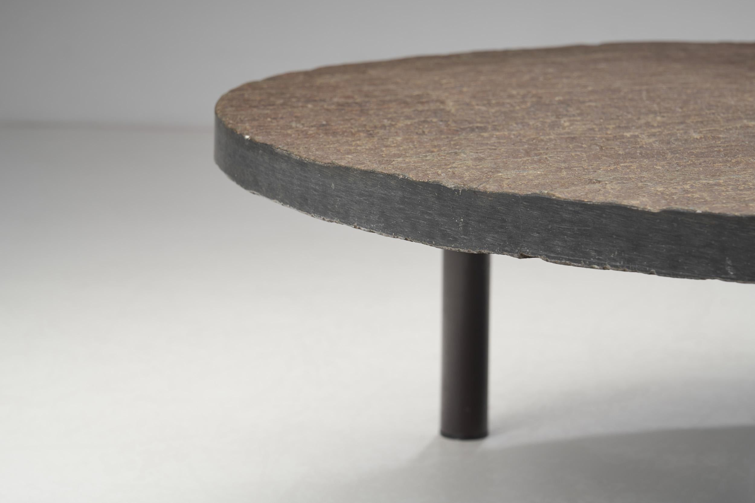 Circular Rustic Tripod Coffee Table, Europe ca 1950s 6