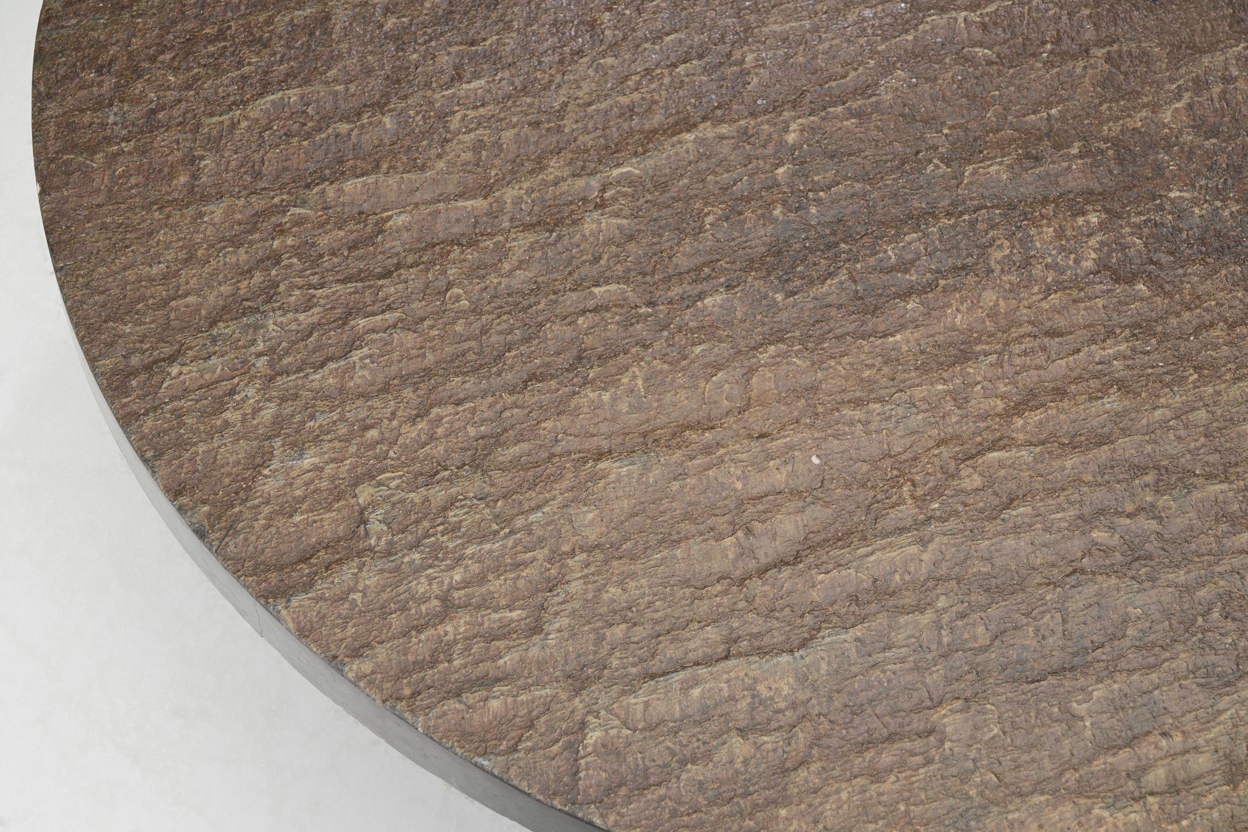 Metal Circular Rustic Tripod Coffee Table, Europe ca 1950s