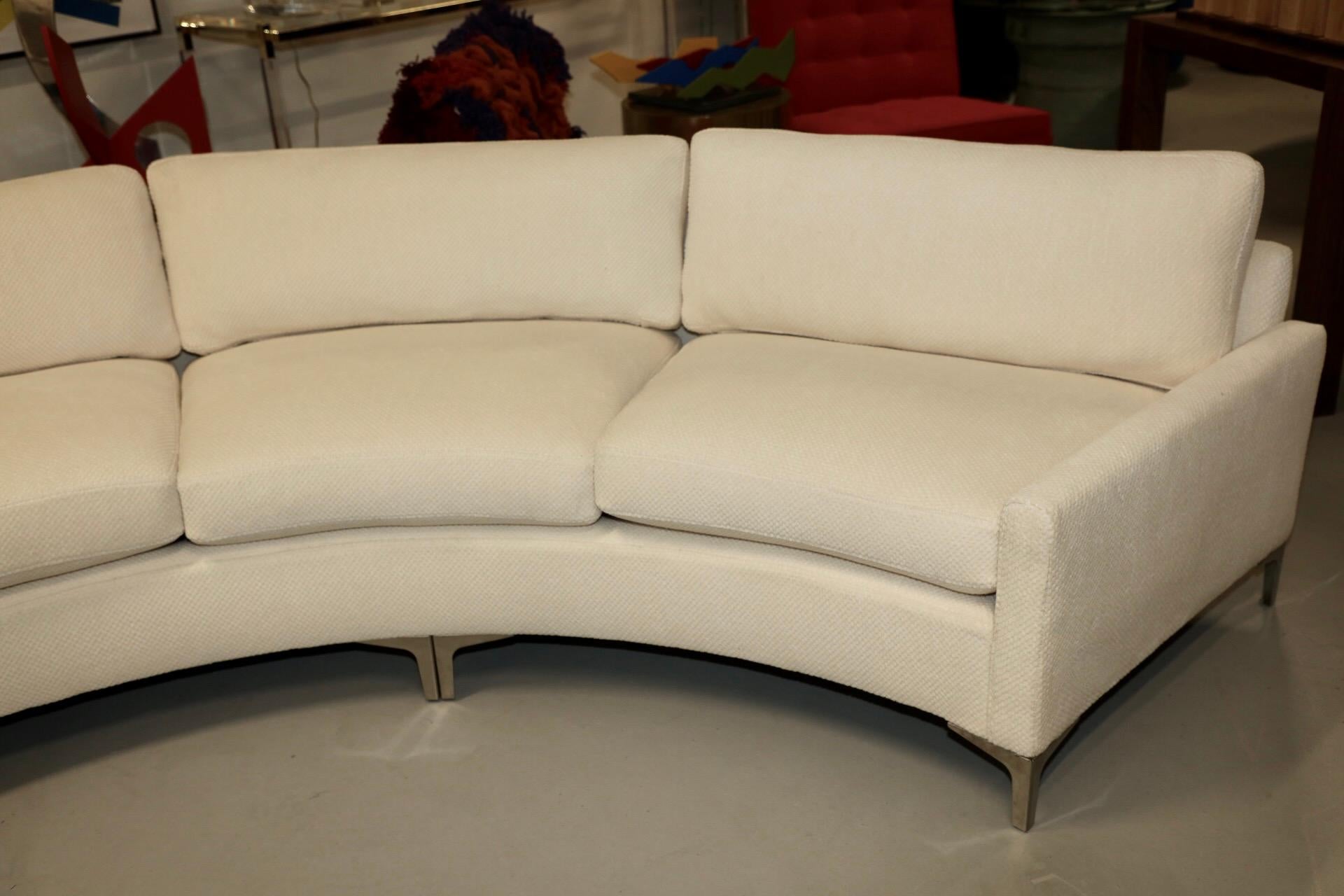 Hand-Crafted Circular Sectional C-Sofa