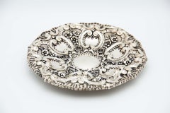 Circular silver wall tray