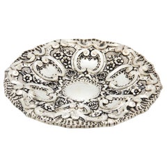 Circular silver wall tray