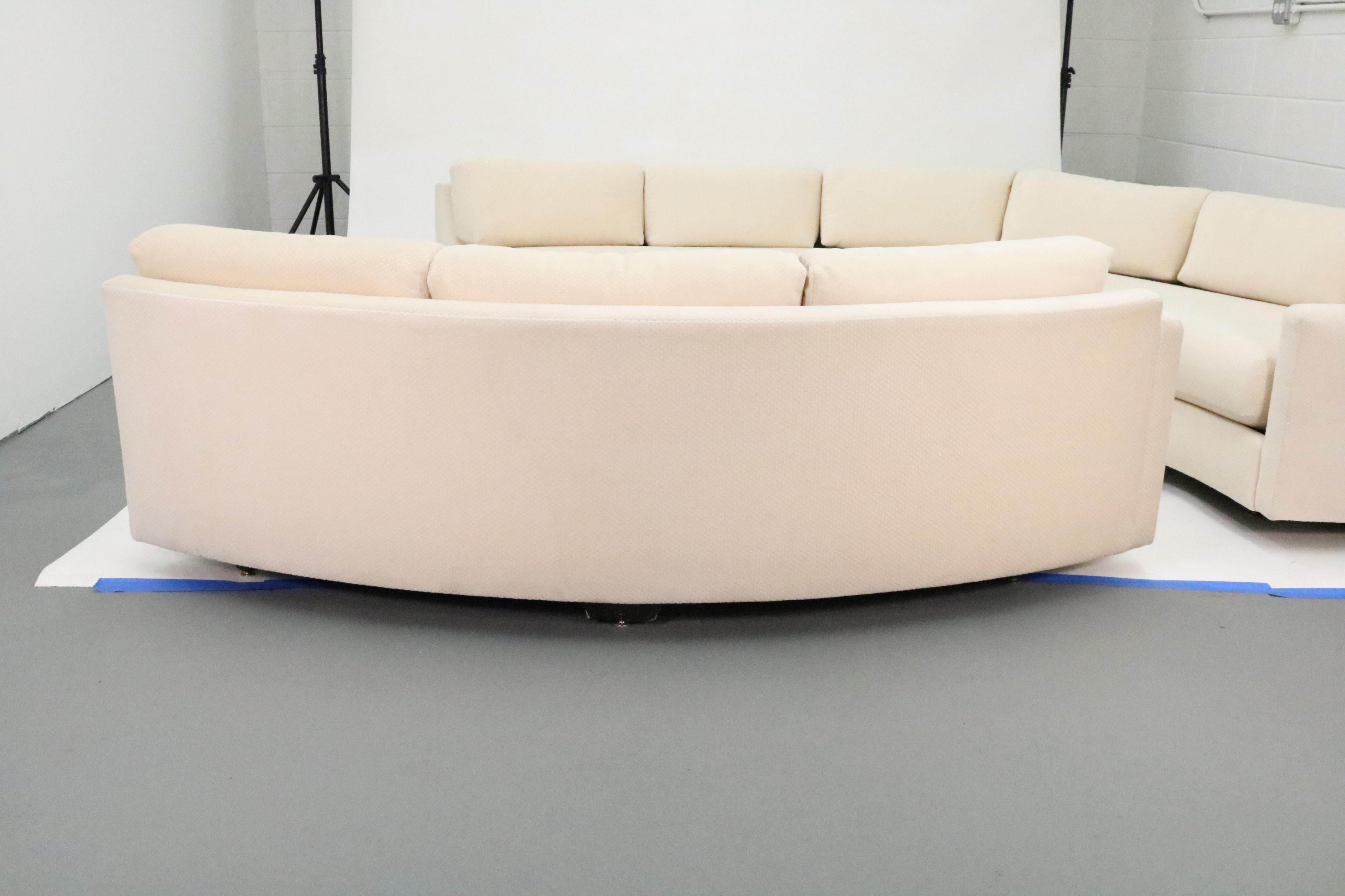 Upholstery Circular Sofa by Milo Baughman