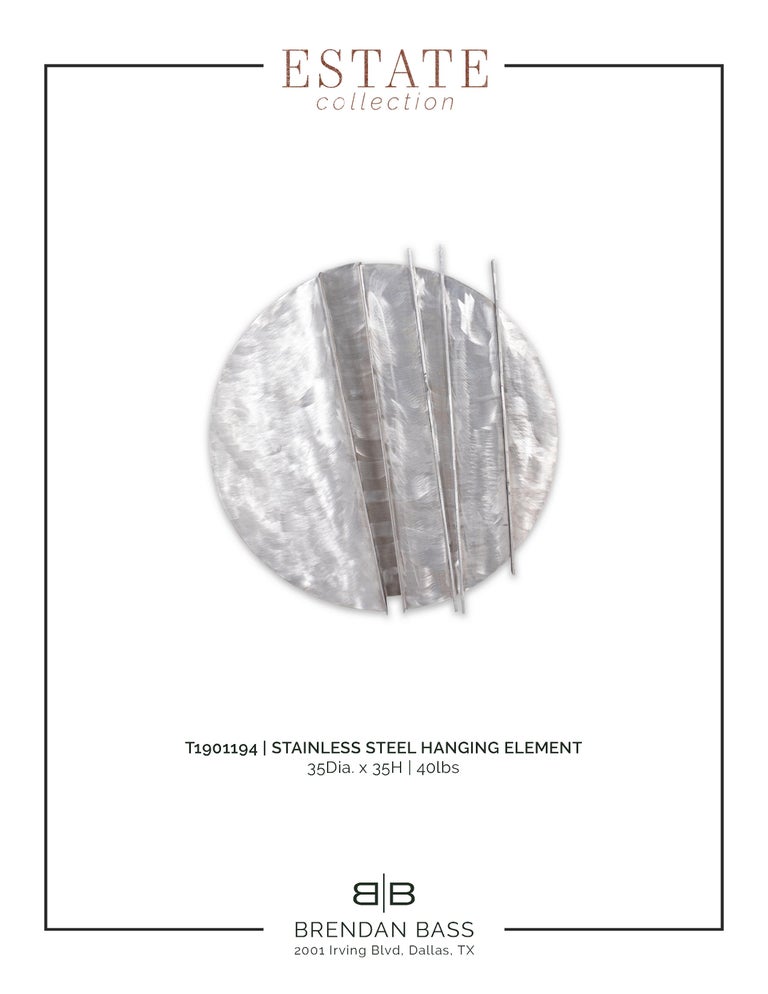 Circular Stainless Steel Wall Art For Sale at 1stDibs