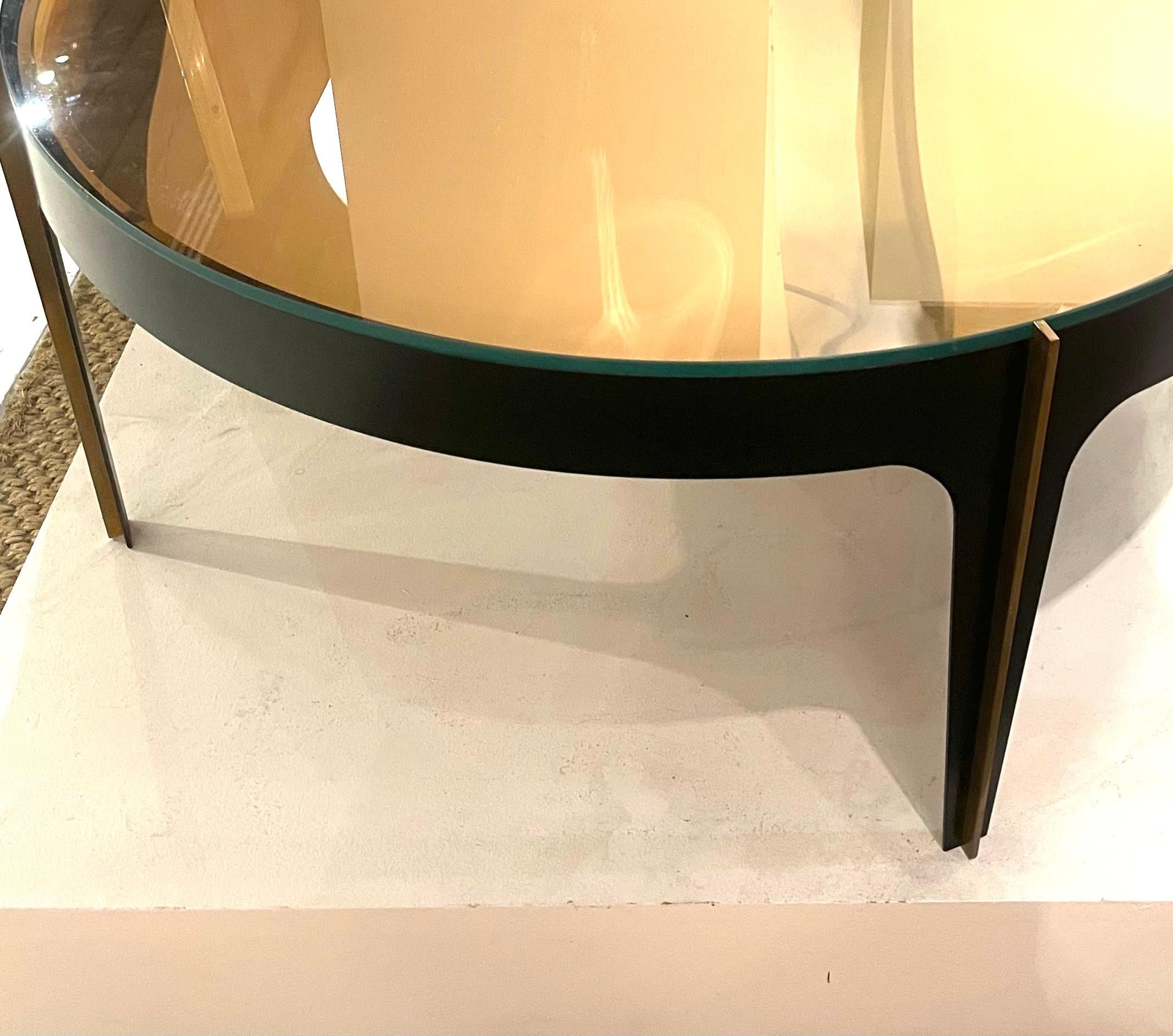 Mid-20th Century Circular Table attributed to Max Ingrand for Fontana Arte, Italy 1950. For Sale