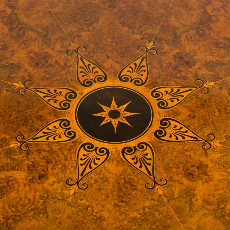Circular Table Inlaid with Classical Motifs  For Sale at 