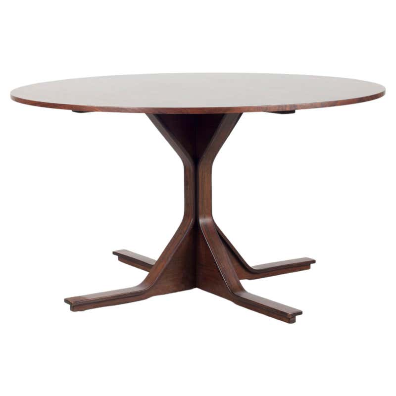 Oval Dining Table with Glasstop from the Italian 40s For Sale at 1stDibs