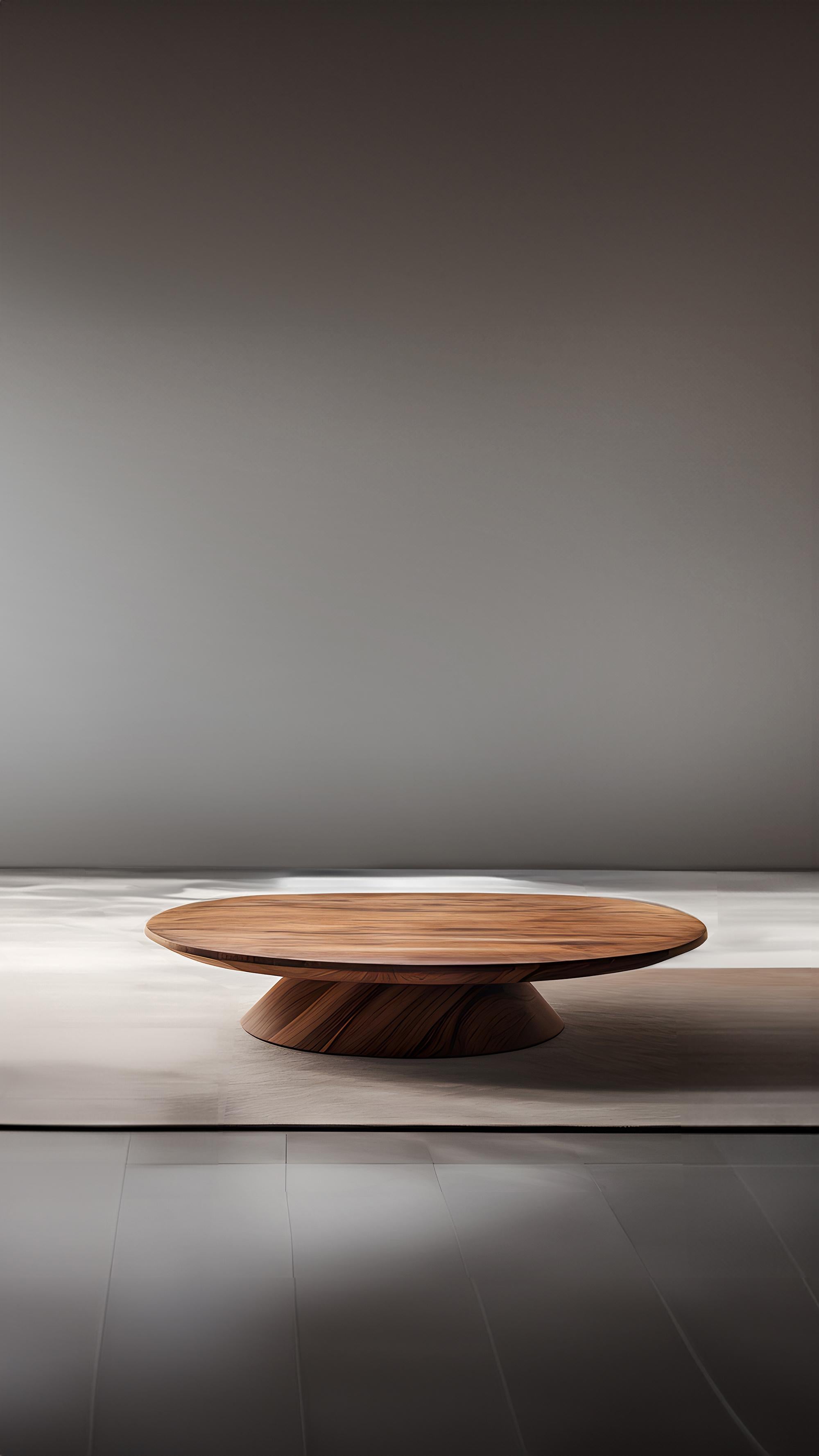 Circular Table Top Solace 48: Solid Walnut, Organic Shape For Sale 1