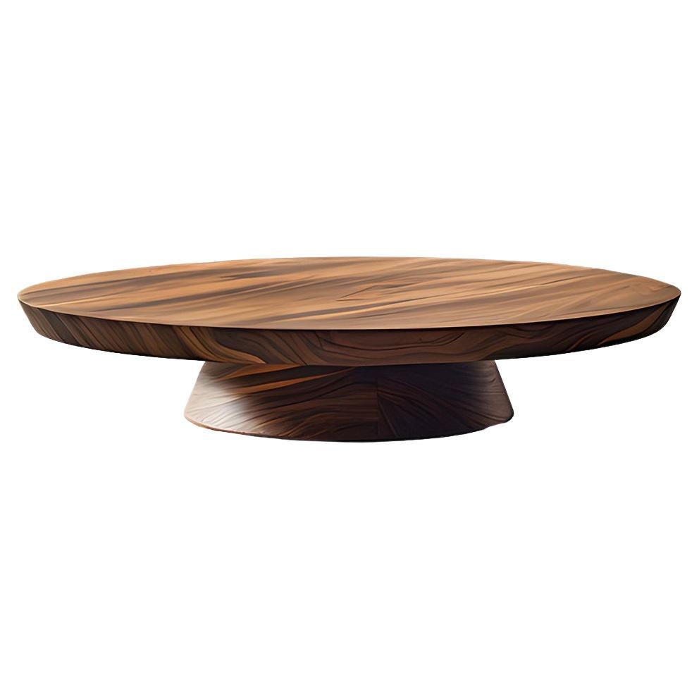 Circular Table Top Solace 48: Solid Walnut, Organic Shape For Sale