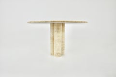 Circular Travertine Dining Table