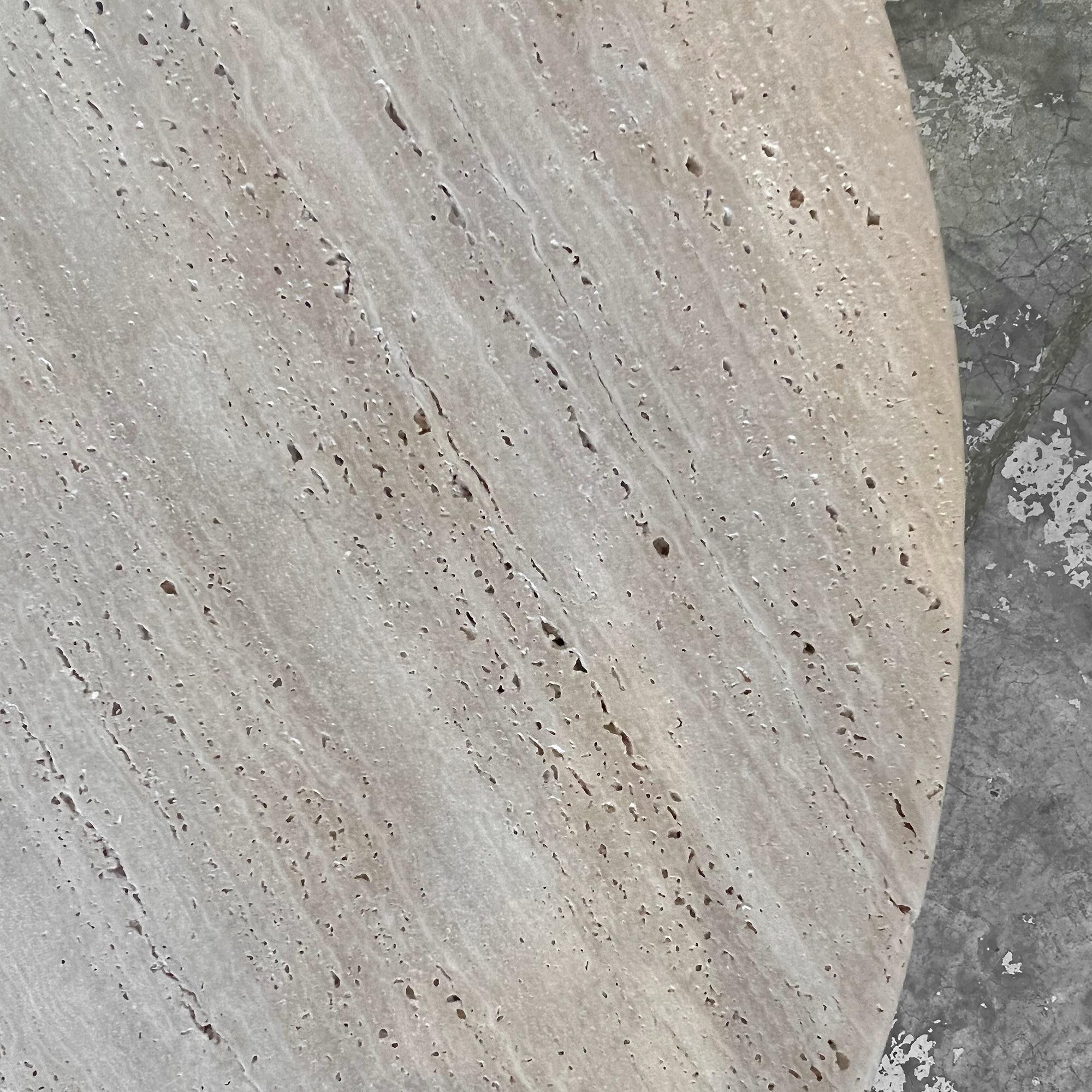 Modern Circular travertine dining table For Sale