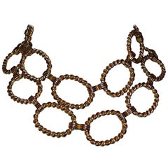 Circular Twisted Rope Necklace