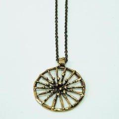 Collier circulaire vintage en bronze par Christer Tonnby, Suède, années 1980
