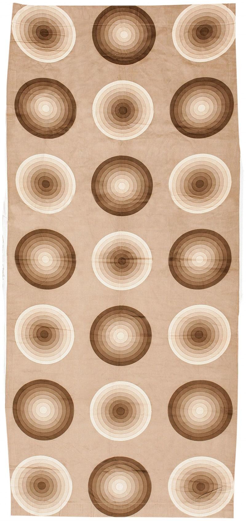 Fatto a macchina Circolare Vintage Kreis Marrone / Tan Verner Panton Tessile 3'10